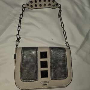 GUESS Gray and Cream Women's Bag